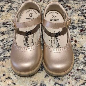 Footmates Rose Gold Pink Toddler Girl Shoes